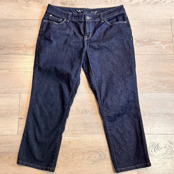 The Limited Denim - The Limited Denim 312 Womens Dark Wash Crop Jeans Size 10